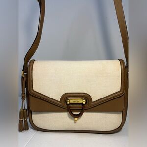 [Gucci] Brown and Cream Crossbody Bag w/ CoA